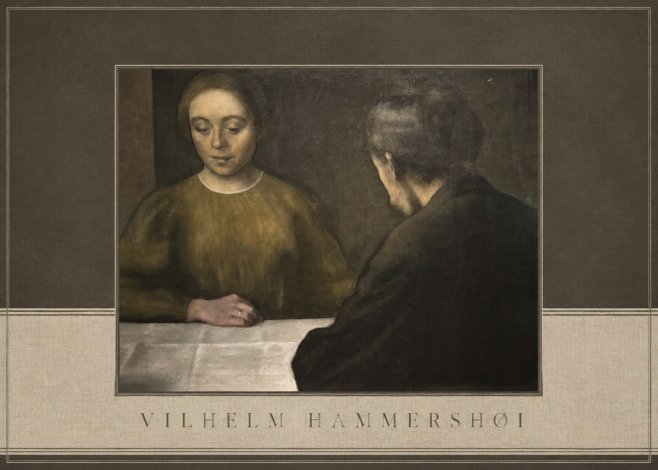 Vilhelm Hammershøi A Conversation No4 - Póster