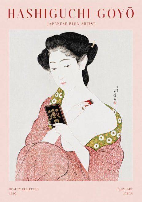 Hashiguchi Goyō Beauty Reflected No1 - Póster