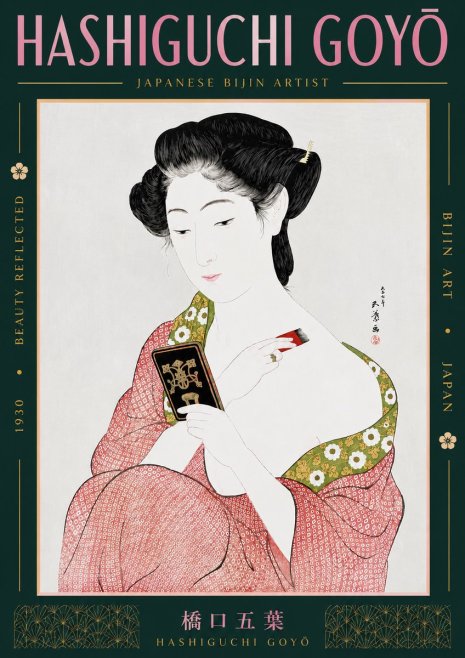Hashiguchi Goyō Beauty Reflected No2 - Póster