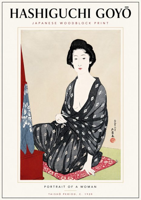 Hashiguchi Goyō Portrait of a Woman No6 - Póster
