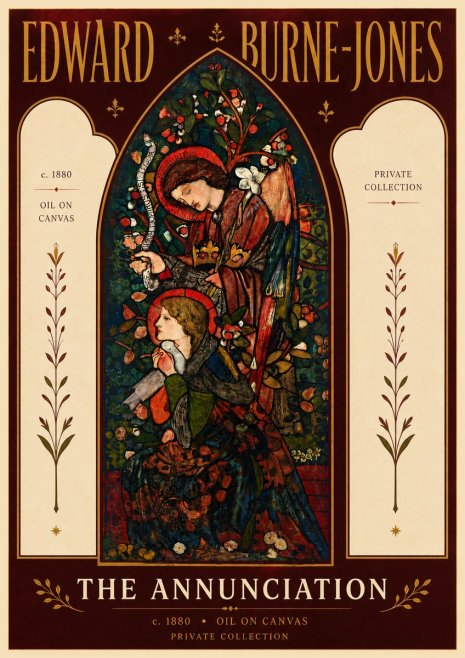 Edward Burne-Jones The Annunciation I No6 - Póster
