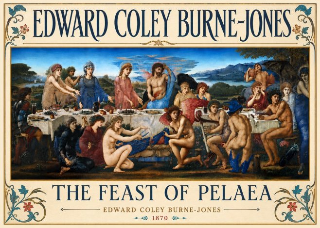 Edward Burne-Jones The Feast of Pelaea No6 - Póster