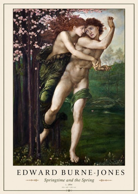 Edward Burne-Jones Springtime and the Spring No1 - Póster