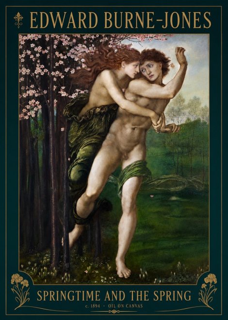 Edward Burne-Jones Springtime and the Spring No2 - Póster