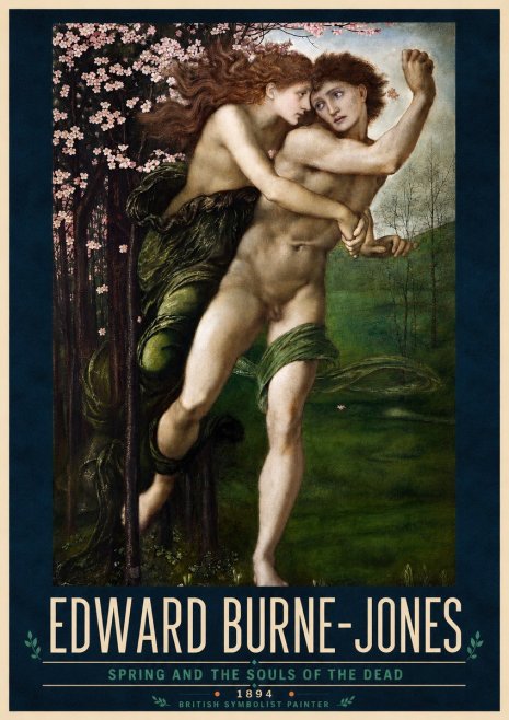 Edward Burne-Jones Springtime and the Spring No5 - Póster
