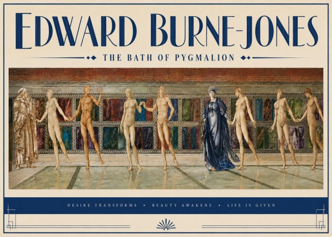 Edward Burne-Jones The Bath of Pygmalion No5 - Póster