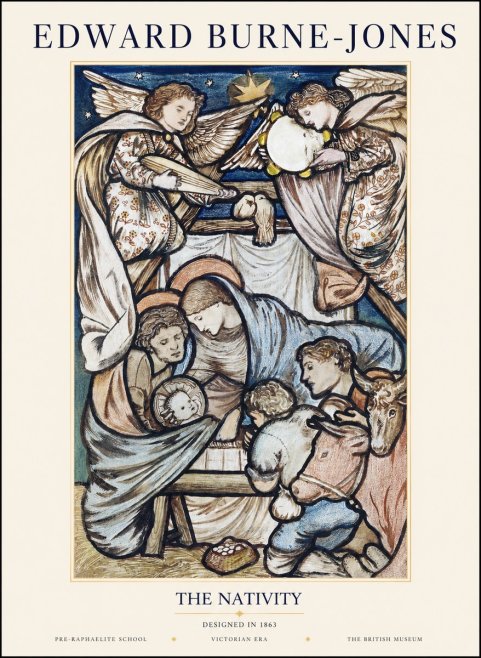 Edward Burne-Jones The Nativity No1 - Póster