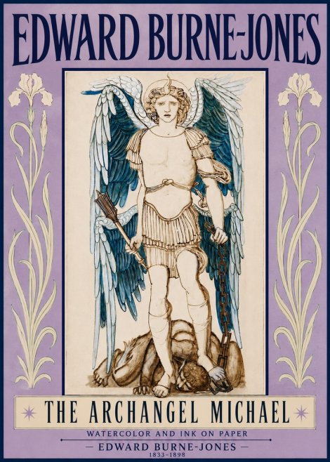 Edward Burne-Jones The Archangel Michael No3 - Póster