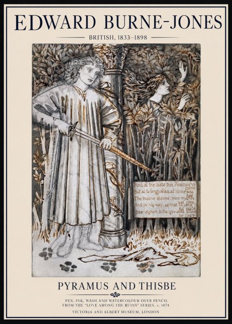 Edward Burne-Jones Pyramus and Thisbe No1 - Póster