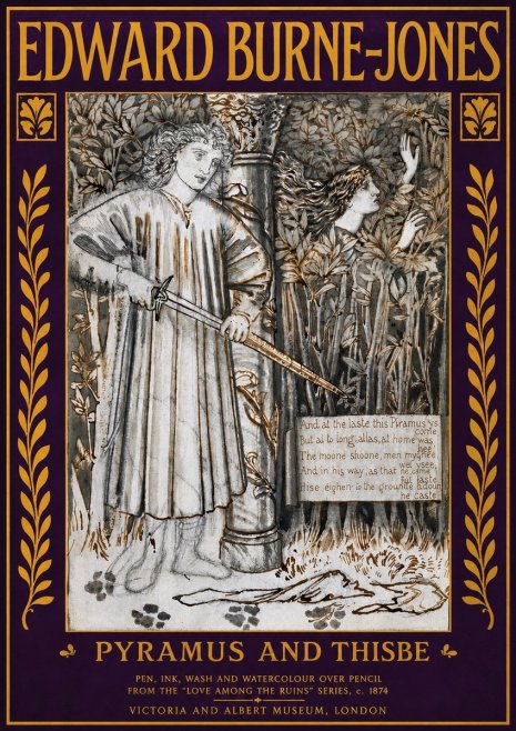 Edward Burne-Jones Pyramus and Thisbe No4 - Póster