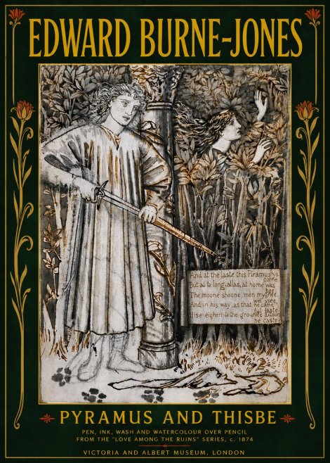 Edward Burne-Jones Pyramus and Thisbe No6 - Póster
