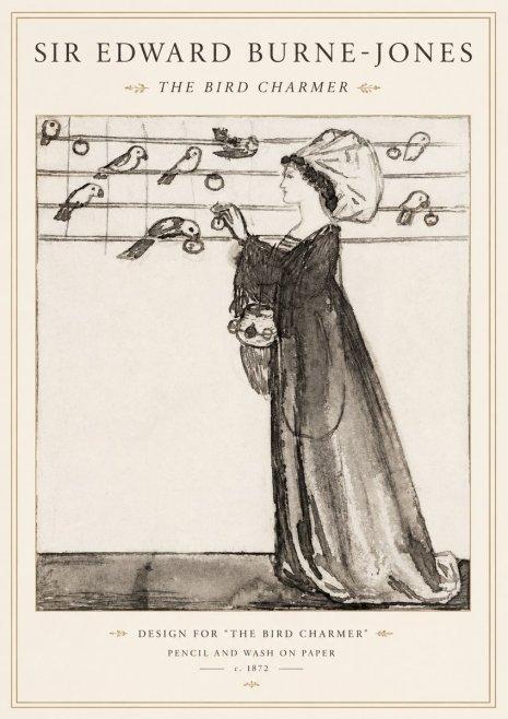 Edward Burne-Jones The Bird Charmer No1 - Póster