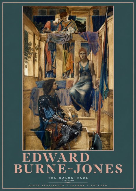 Edward Burne-Jones The Balustrade No3 - Póster