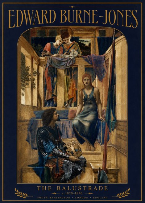 Edward Burne-Jones The Balustrade No4 - Póster