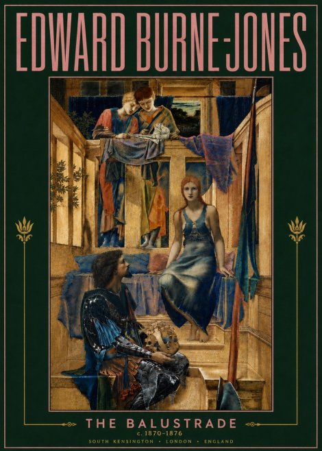 Edward Burne-Jones The Balustrade No5 - Póster