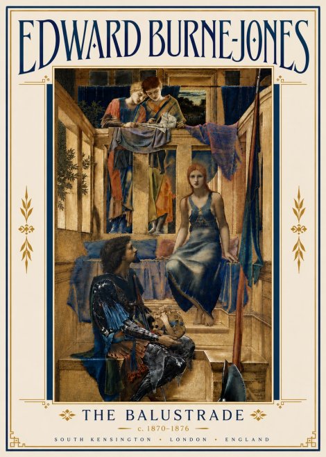 Edward Burne-Jones The Balustrade No6 - Póster