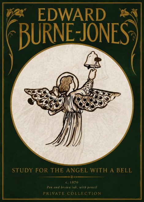 Edward Burne-Jones Study for the Angel with a Bell No4 - Póster