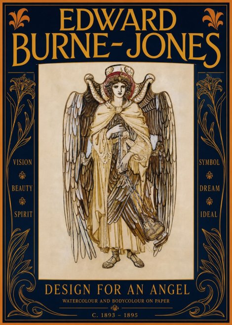 Edward Burne-Jones Design for an Angel No4 - Póster