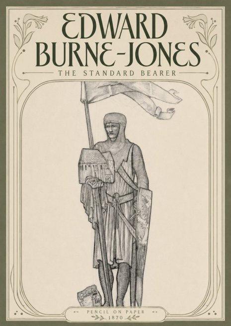 Edward Burne-Jones The Standard Bearer No4 - Póster