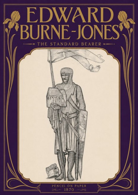 Edward Burne-Jones The Standard Bearer No5 - Póster