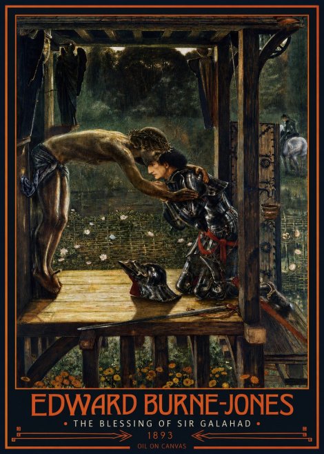 Edward Burne-Jones The Blessing of Sir Galahad No2 - Póster