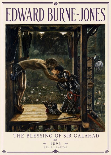 Edward Burne-Jones The Blessing of Sir Galahad No6 - Póster