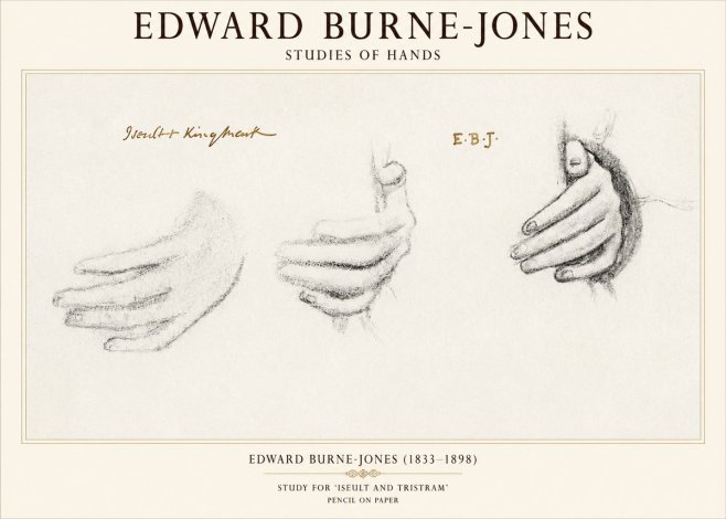 Edward Burne-Jones Study for 'Iseult and Tristram' No1 - Póster