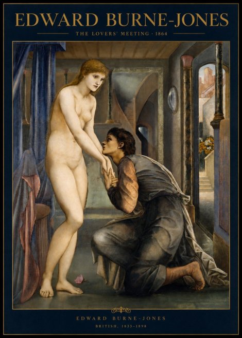 Edward Burne-Jones The Lovers' Meeting No2 - Póster