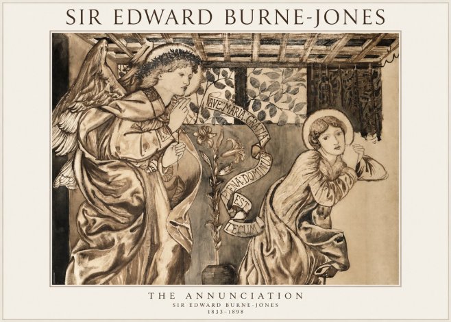 Edward Burne-Jones The Annunciation II No1 - Póster