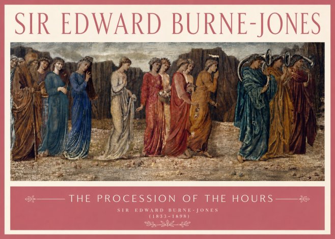 Edward Burne-Jones The Procession of the Hours No3 - Póster