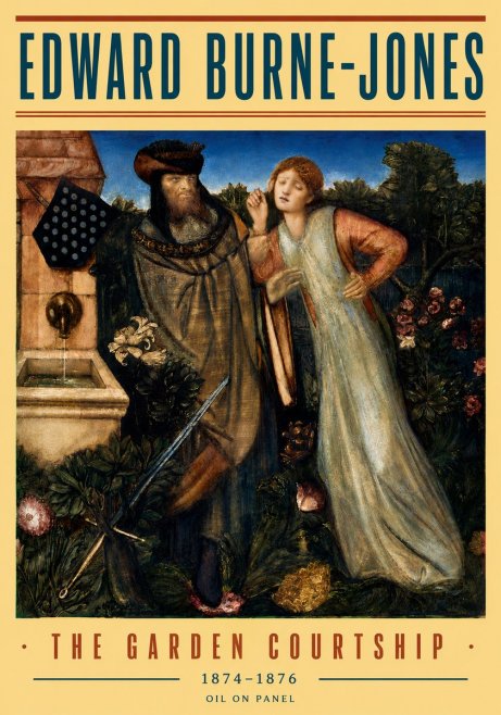 Edward Burne-Jones The Garden Courtship No5 - Póster