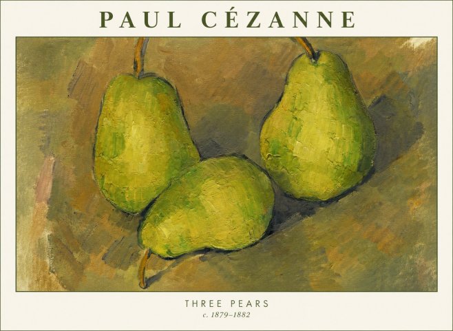 Paul Cézanne Three Pears No1 - Póster