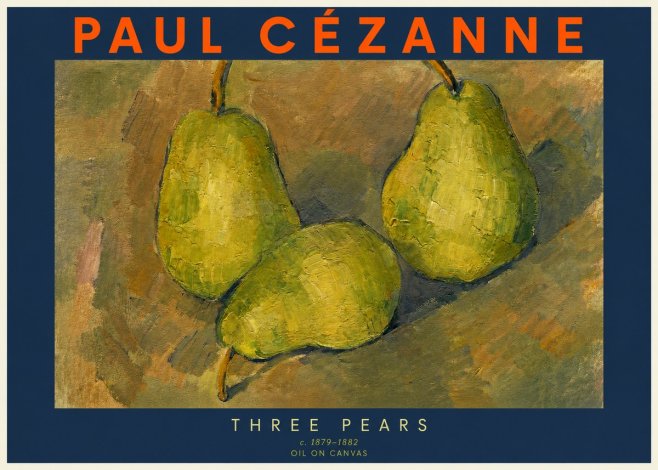 Paul Cézanne Three Pears No2 - Póster