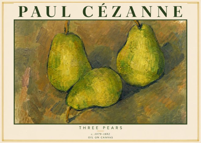 Paul Cézanne Three Pears No6 - Póster