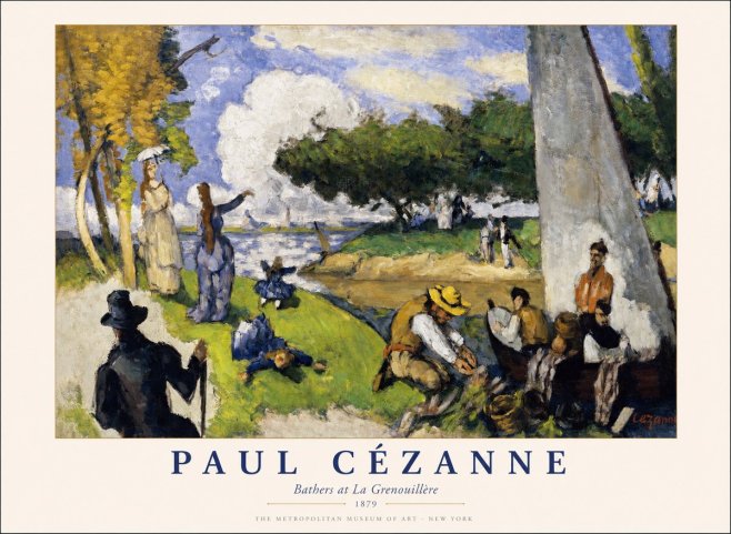 Paul Cézanne Bathers at La Grenouillère No1 - Póster