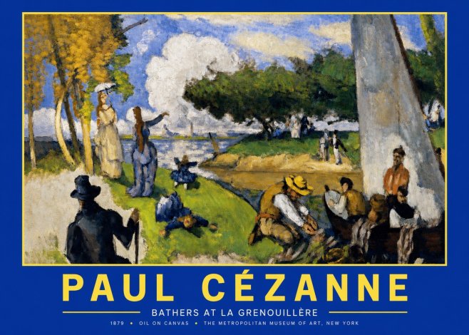 Paul Cézanne Bathers at La Grenouillère No2 - Póster