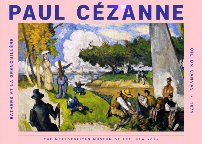 Paul Cézanne Bathers at La Grenouillère No4 - Póster