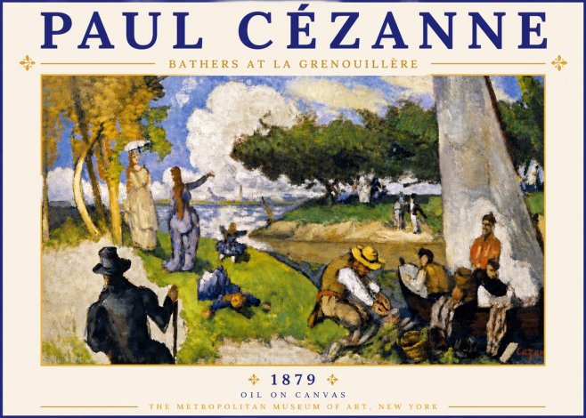 Paul Cézanne Bathers at La Grenouillère No6 - Póster