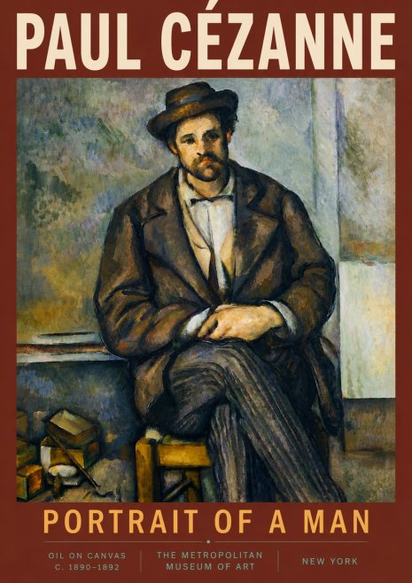 Paul Cézanne Portrait of a Man III No6 - Póster