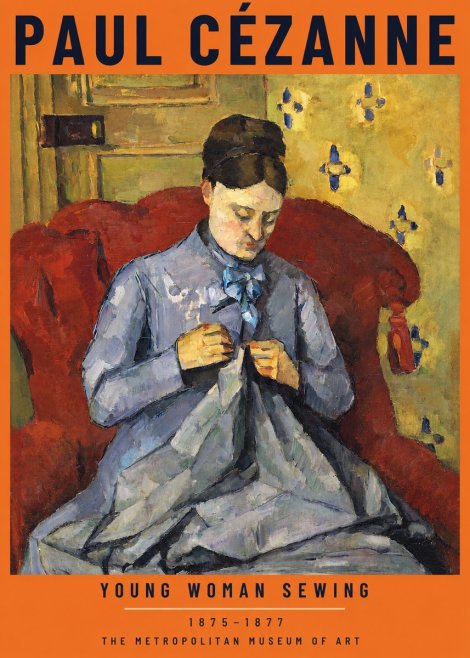 Paul Cézanne Young Woman Sewing No2 - Póster