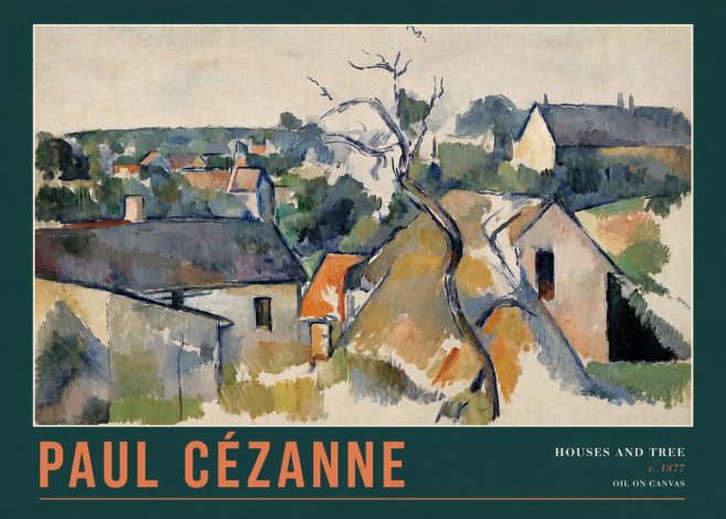 Paul Cézanne Houses and Tree No2 - Póster