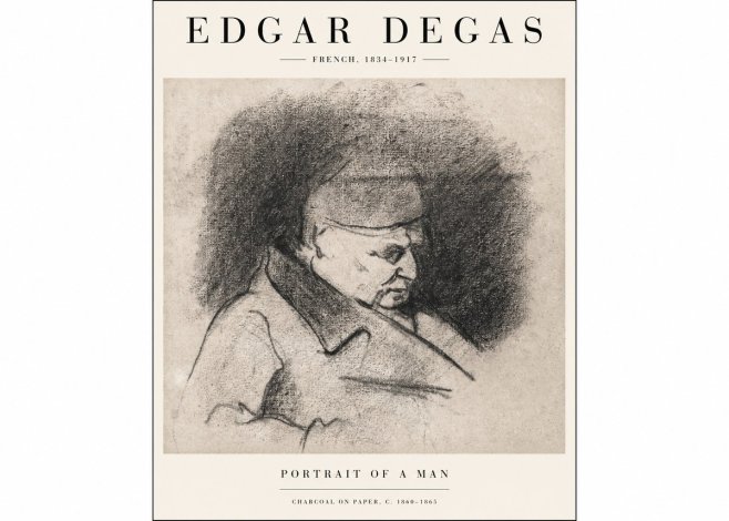 Edgar Degas Portrait of a Man No1 - Póster