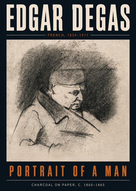 Edgar Degas Portrait of a Man No3 - Póster
