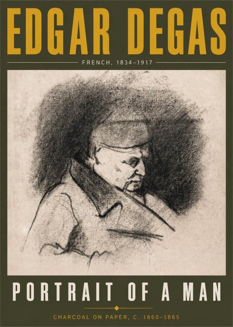 Edgar Degas Portrait of a Man No5 - Póster