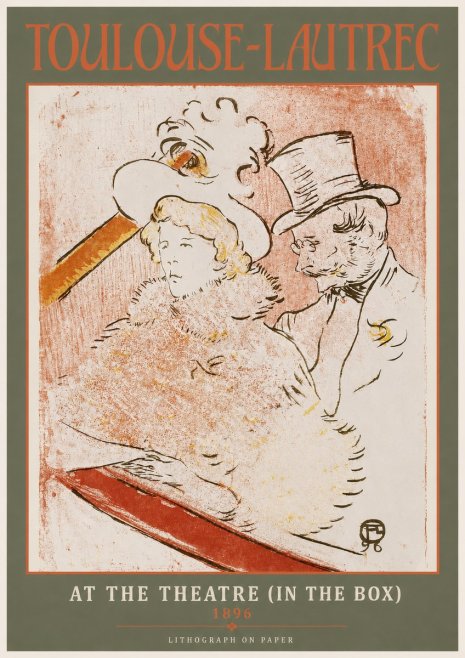 Toulouse-Lautrec At the Theatre (in the Box) No2 - Póster
