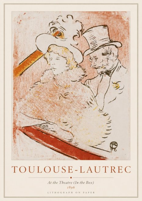 Toulouse-Lautrec At the Theatre (in the Box) No3 - Póster