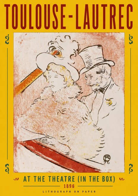 Toulouse-Lautrec At the Theatre (in the Box) No5 - Póster