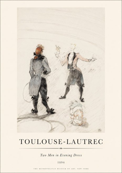 Toulouse-Lautrec Two Men in Evening Dress No1 - Póster