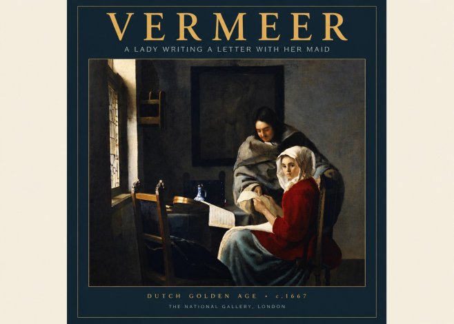 Vermeer A Lady Writing a Letter with Her Maid I No2 - Póster