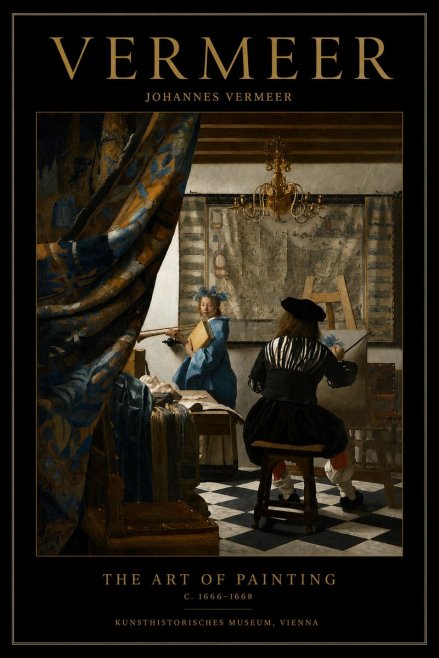 Vermeer The Art of Painting No3 - Póster